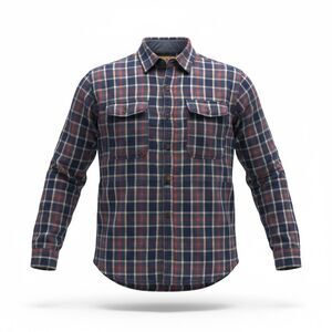 Boston Traders Men’s Flannel Shirt XXL Blue Red Plaid Button Front Cotton